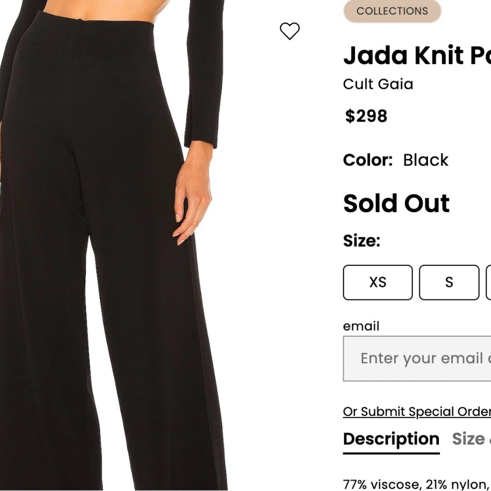 Cult Gaia Jada Knit Pant in Adobe